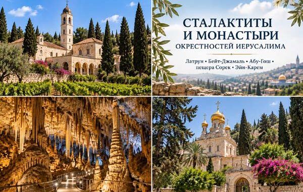 Сталактитовые пещеры и монастыри в окрестностях Иерусалима — экскурсия на русском языке